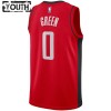 Dres Houston Rockets Jalen Green 0 Nike 2022-23 Icon Edition Crvena Swingman - Dječji